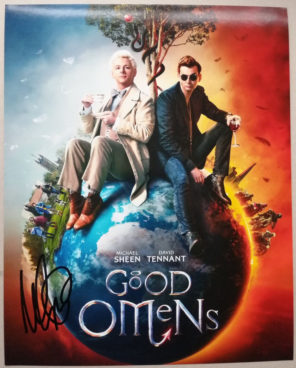 Mark Gatiss Signed Good Omens 10x8