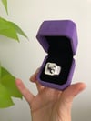 SCORPION ROSE LASER ENGRAVED SQUARE SIGNET RING