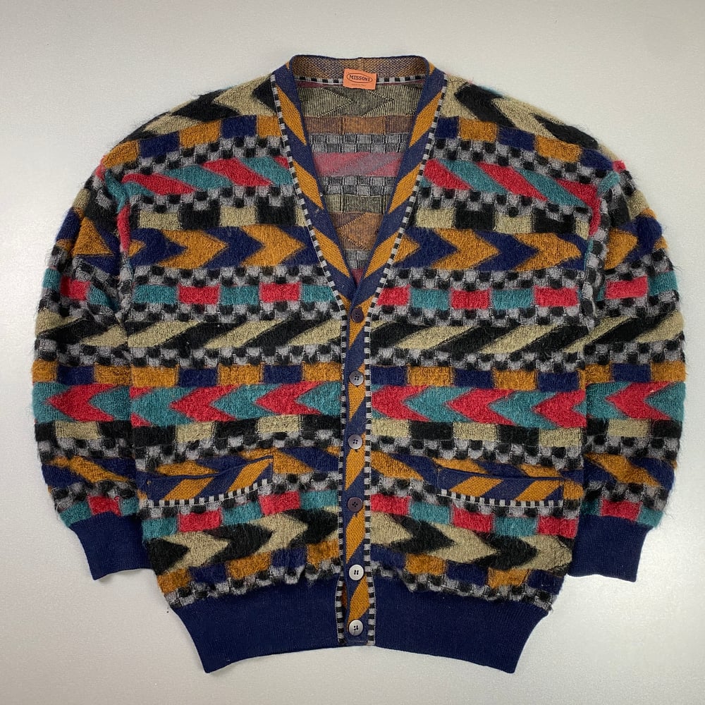 Image of Missoni mohair button up cardigan, size XL