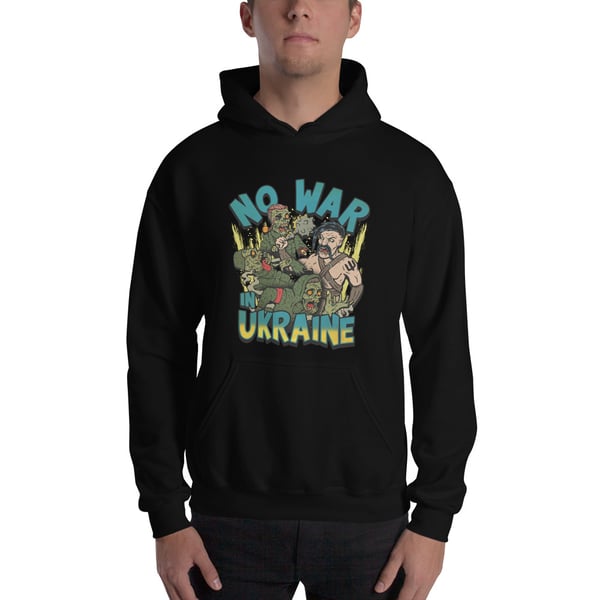 Image of Zombies no war in Ukraine Unisex Hoodie