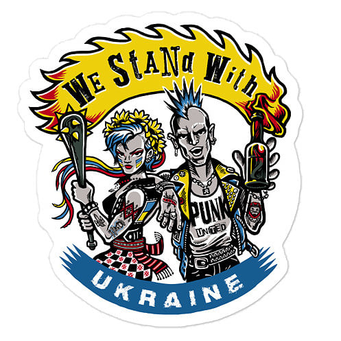 Image of Punks for Ukraine stickers