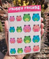 Froggy Friends Vinyl Sticker Sheet