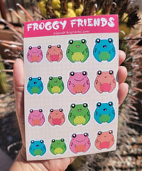 Image 3 of Froggy Friends Vinyl Sticker Sheet
