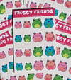 Froggy Friends Vinyl Sticker Sheet
