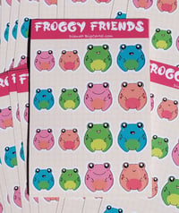Image 1 of Froggy Friends Vinyl Sticker Sheet