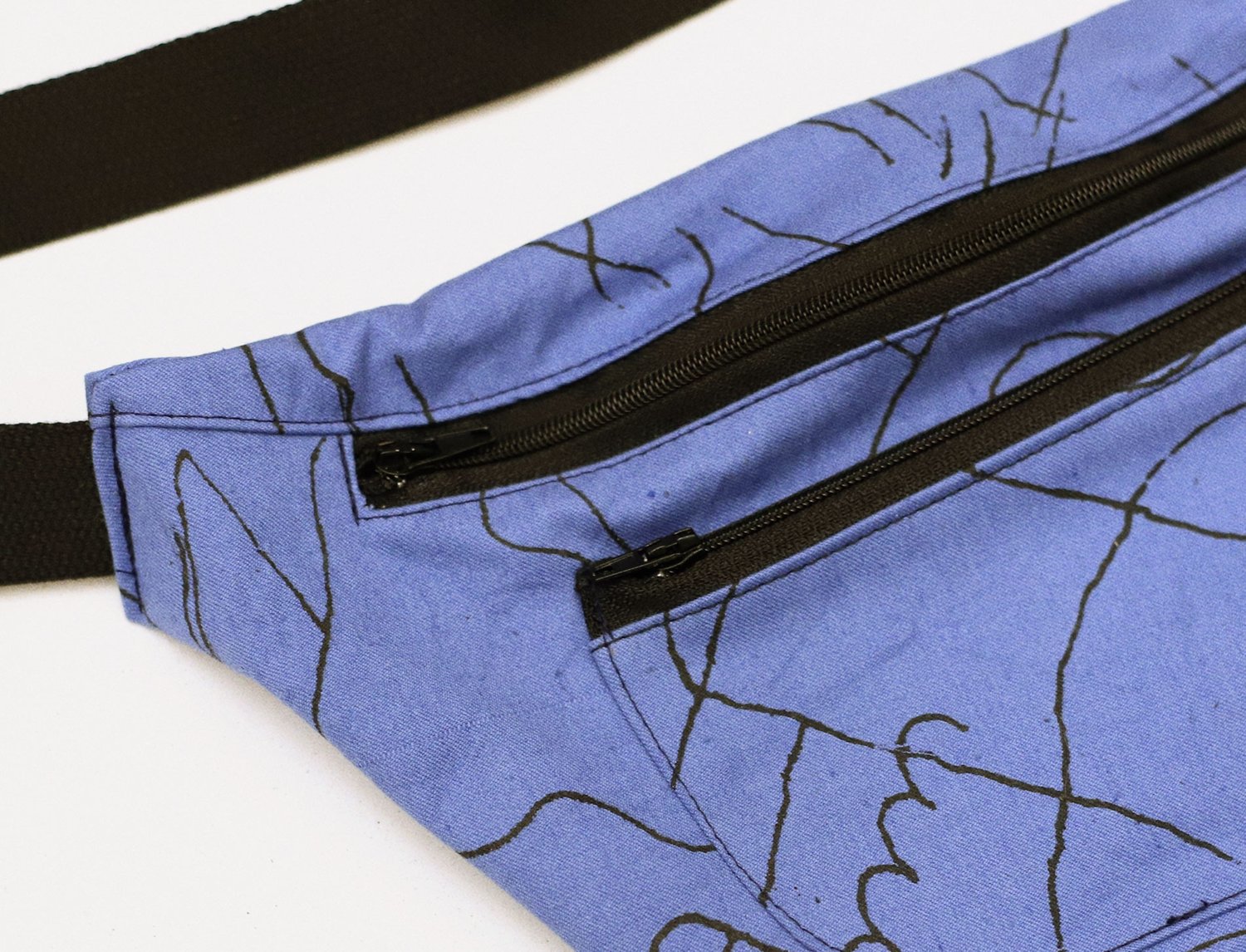 Image of BLUE DRAWING WAIST BAG