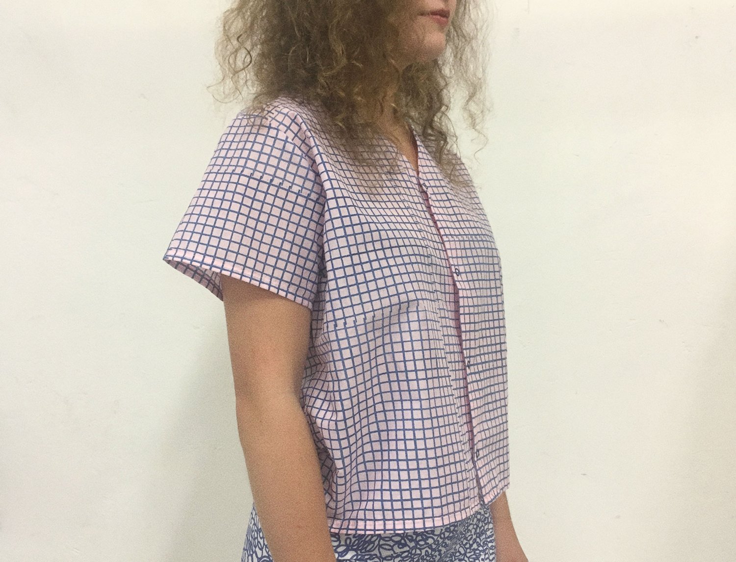 Image of GRID PINK SHIRT (preorder)