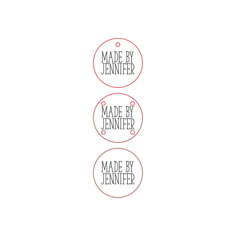 Round Leatherette Labels Image 2