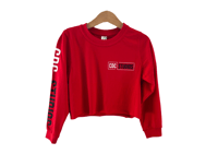 Image 1 of Red Long Sleeve Crop Top