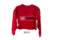 Image 2 of Red Long Sleeve Crop Top
