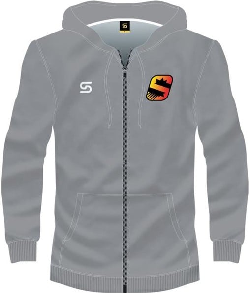 Image of Streetwear Fleece Zip Jacket - Grey