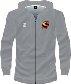 Image of Streetwear Fleece Zip Jacket - Grey