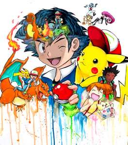 Image of "Pokemon Ash" Original Painting
