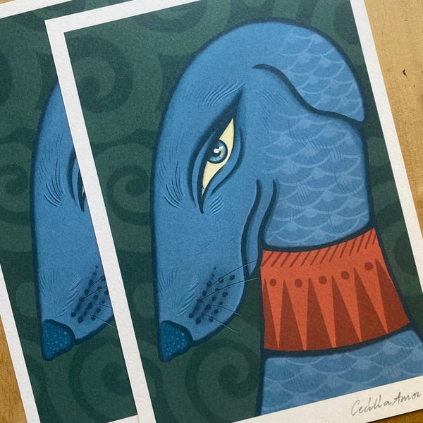 Image of Print postal “galgo”