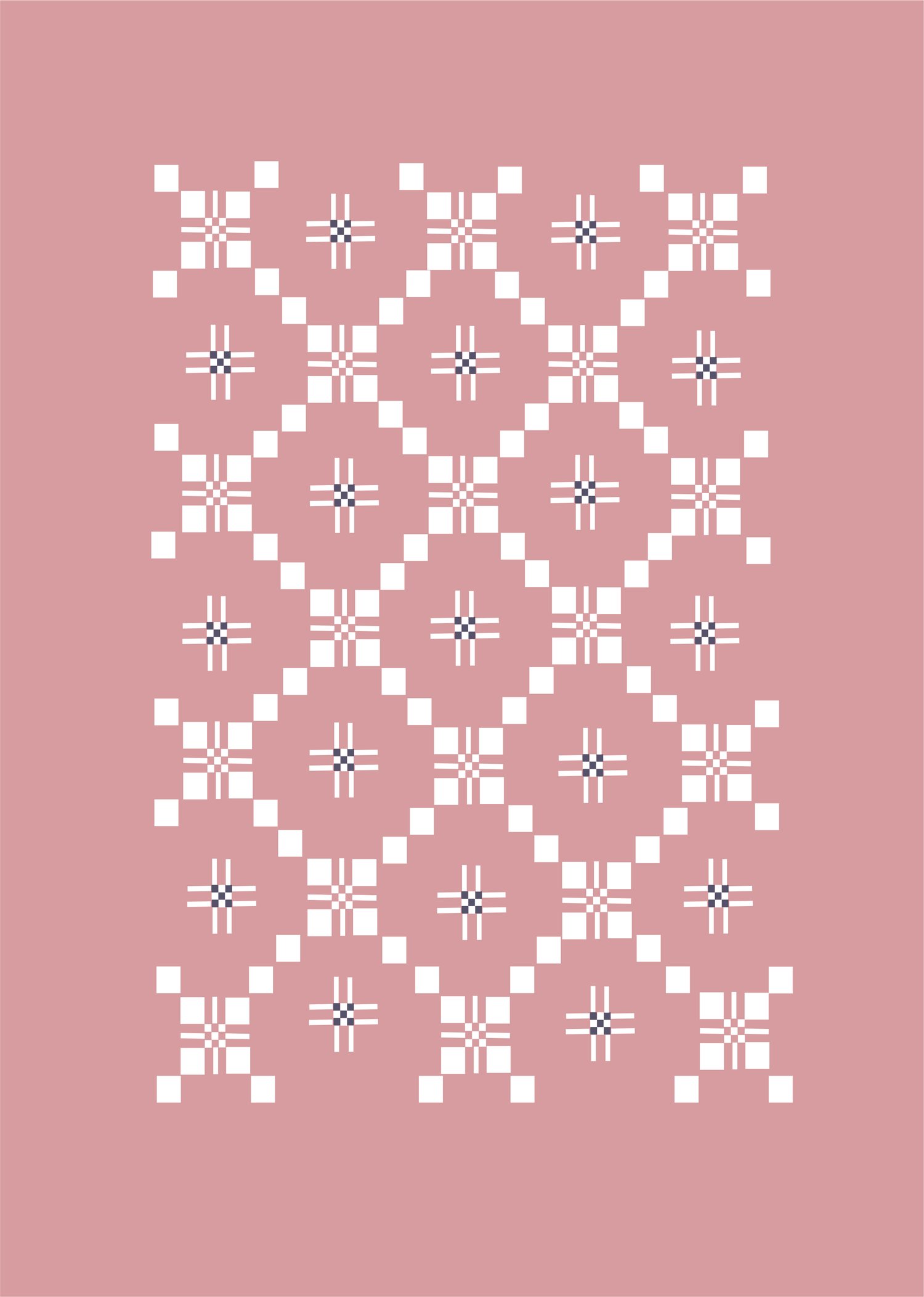 Image of St Davids Cross  A4 Print  Pink