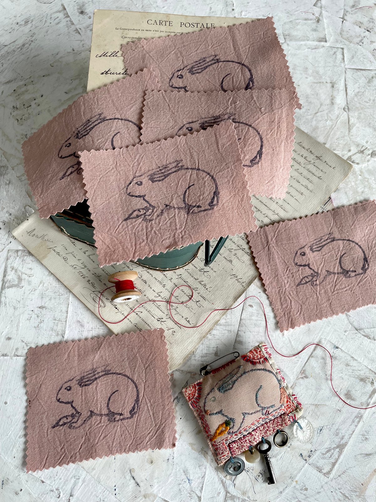 Image of Printed French Bunny Template