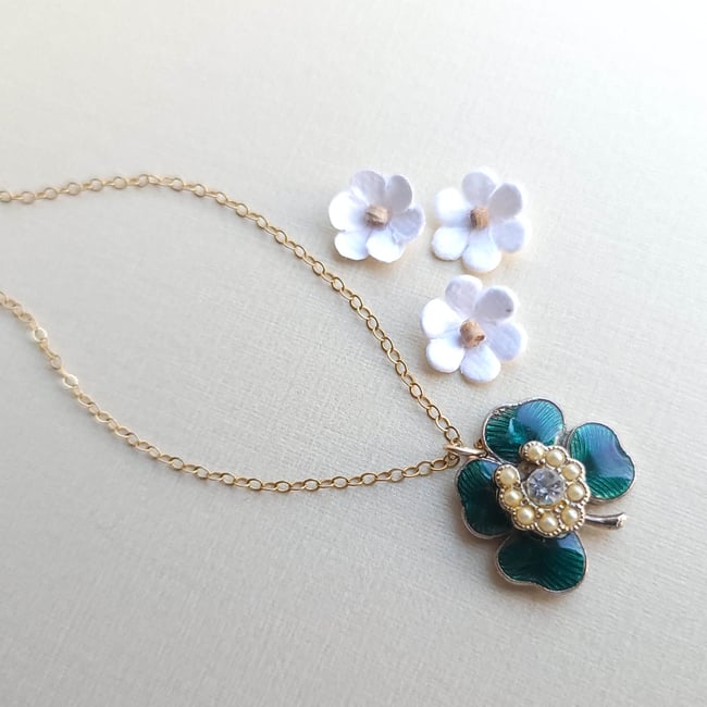 Luck of the Irish - Lucky Clover Horseshoe Necklace