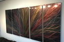 Large Bronze Radiance - Metal Wall Art Abstract Sculpture Painting Modern Decor