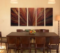 Image 1 of Radiance Bronze v2 36x79 - Abstract Metal Wall Art Contemporary Modern Decor