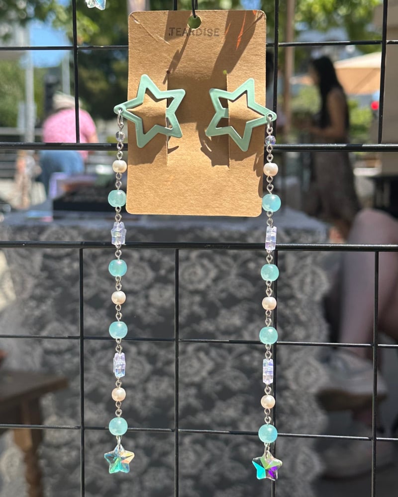 Image of colorful star hair clips