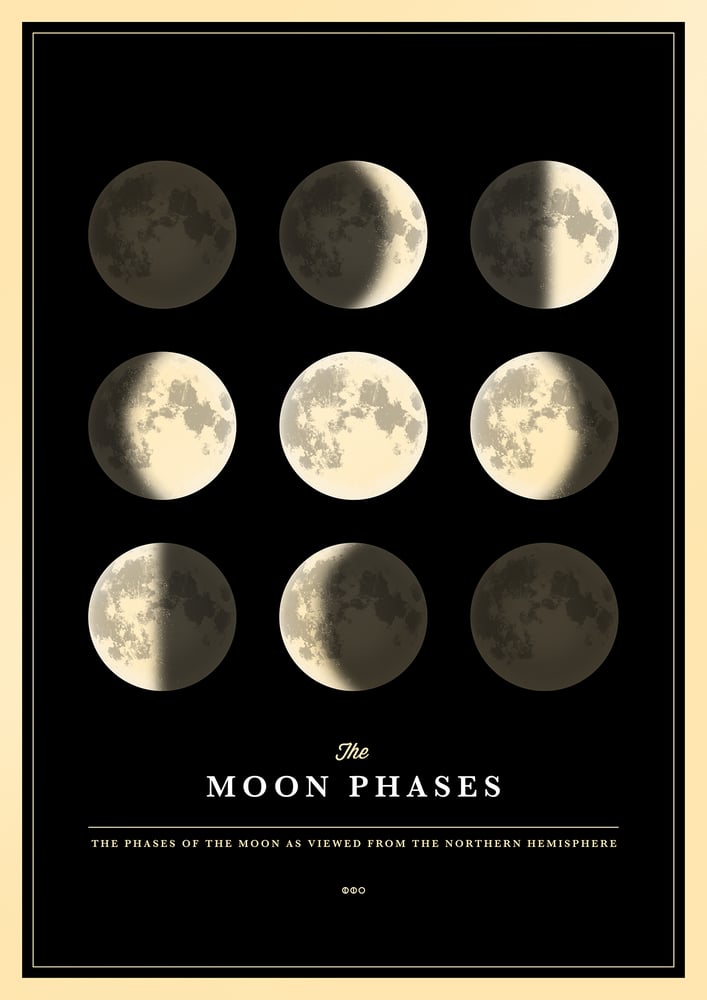 Image of Moon Phases Chromolux Champagne Edition | Artprint