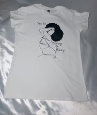 Image 2 of LADIES WHITE CURVY & SEXY T-SHIRT 