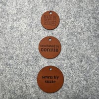 Image 1 of Round Leatherette Labels