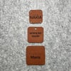 Rounded Square Leatherette Labels