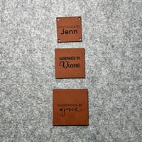 Image 1 of Square Leatherette Labels