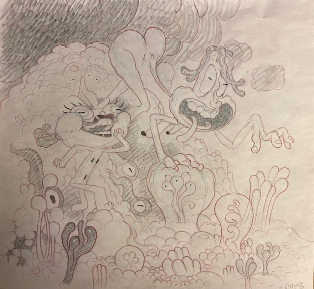 Parker Girls Preliminary Sketch Image 2