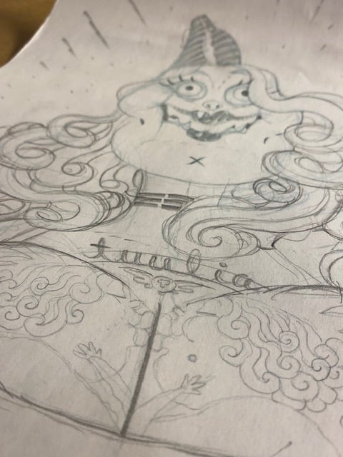 Tuulia Standing Preliminary Sketch Image 2