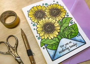 Image of Sunflowers 'For you' On Mothering Sunday - Card