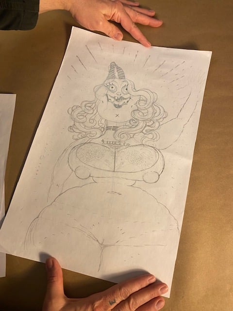 Tuulia Standing Preliminary Sketch