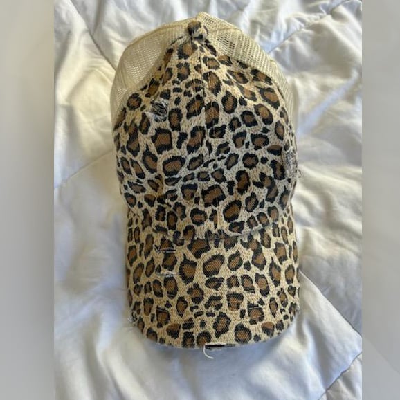 Cougar Print Ponytail Baseball Cap