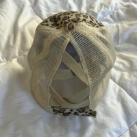 Image 3 of Cougar Print Ponytail Baseball Cap