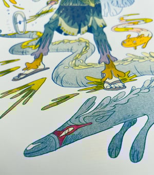 Dragon Seeker - Large Risograph Print