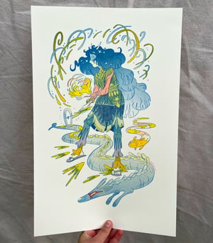 Dragon Seeker - Large Risograph Print