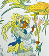 Flora Summoner - Large Risograph Print