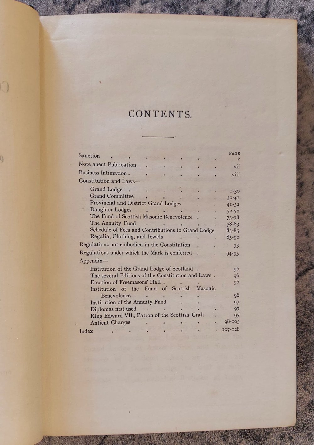 The Constitution and Laws of the Grand Lodge of Ancient Free and Accepted Masons of Scotland - 1904