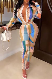 Image 1 of Multicolor Long Sleeve Two Piece 