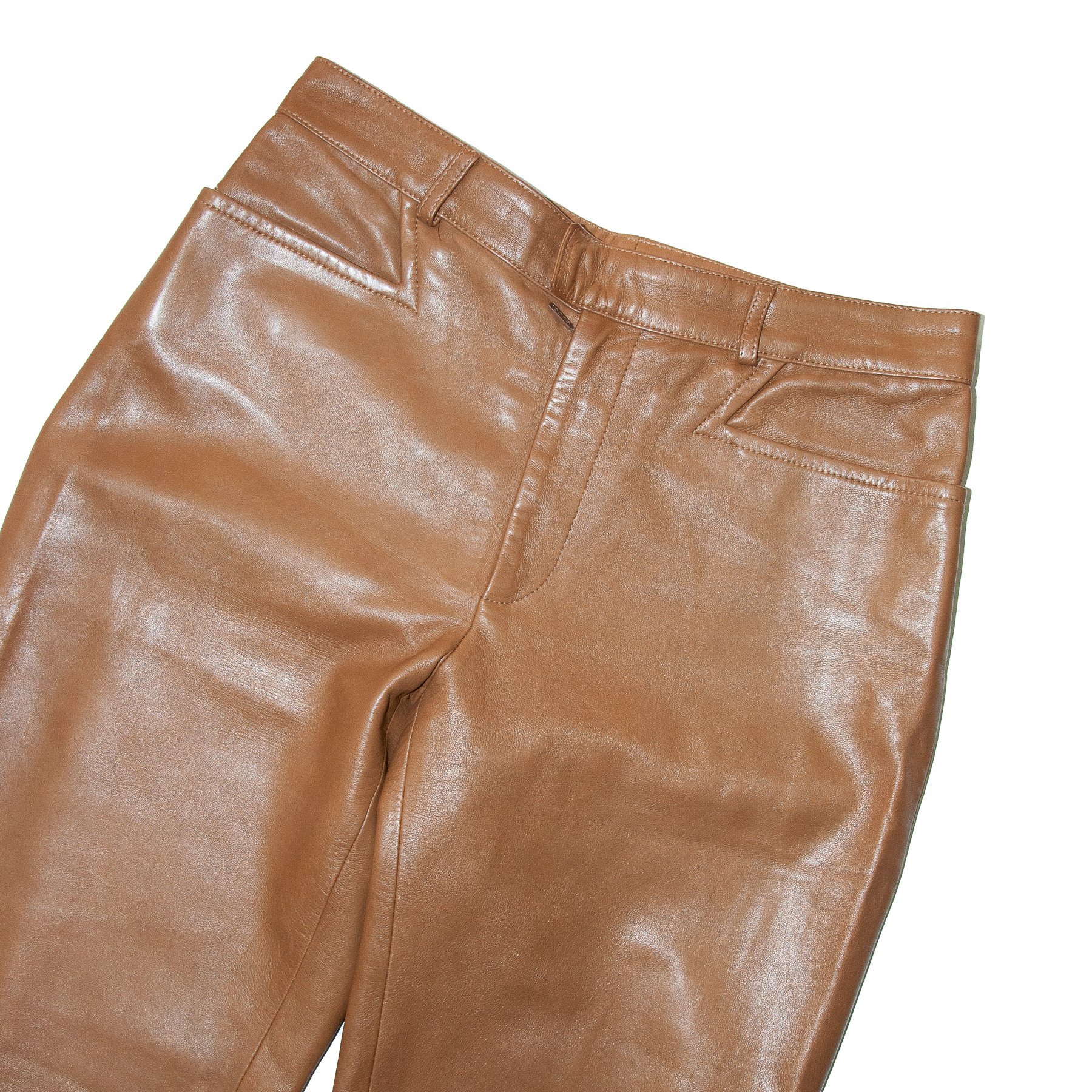 Image of Gucci by Tom Ford Brown Leather Trousers