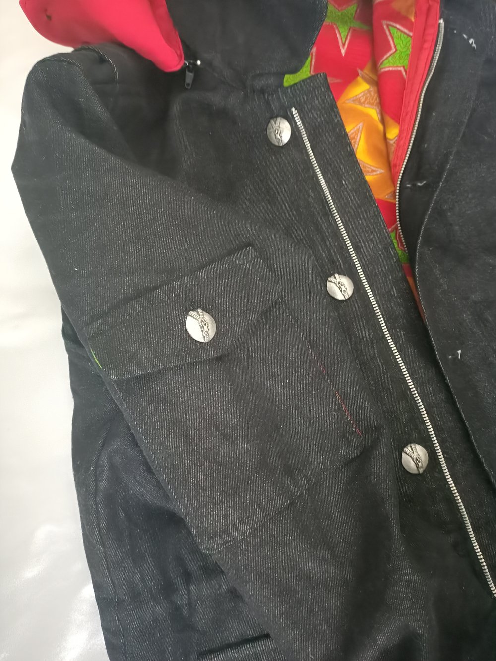 BLACK DENIM COAT