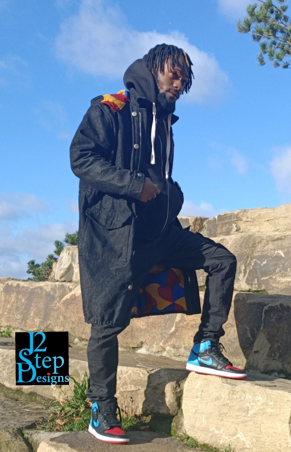 BLACK DENIM COAT