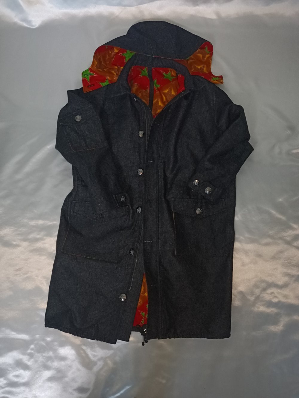 BLACK DENIM COAT UNISEX