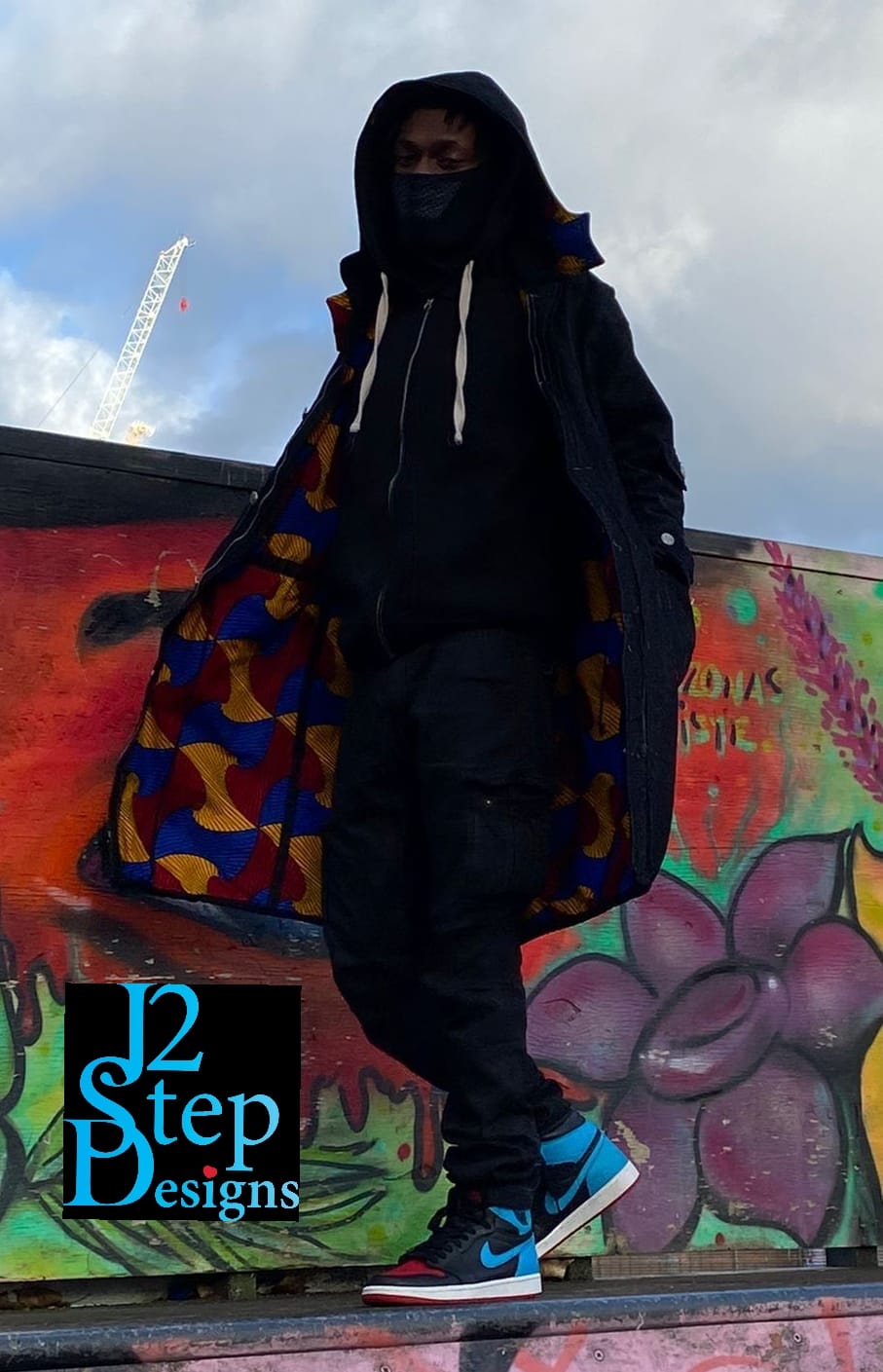 BLACK DENIM COAT UNISEX