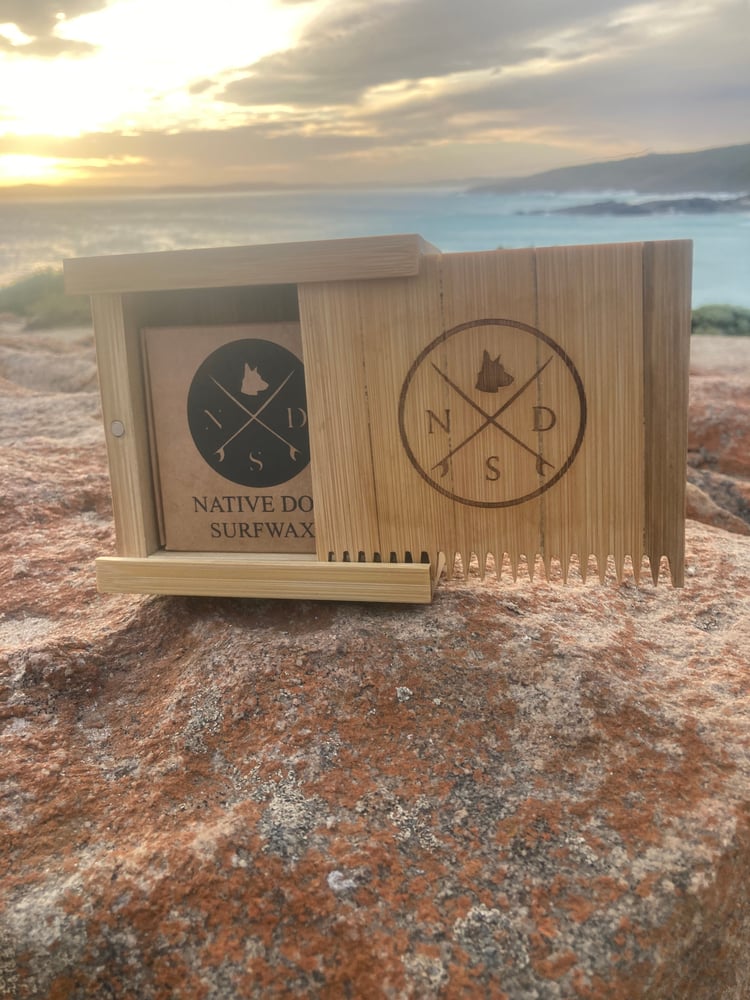 Image of NATIVE DOG SURF BAMBOO WAX BOX