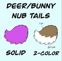 Image 2 of Custom Color Deer or Bunny Nub Tail