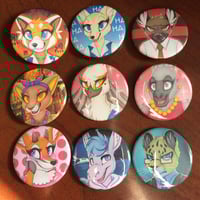 Image 2 of Aggro Panda - 1.5" Buttons / 9 Pins Set