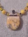 Image of BUMBLEBEE JASPER AND BLACK ONYX PENDANT NECKLACE