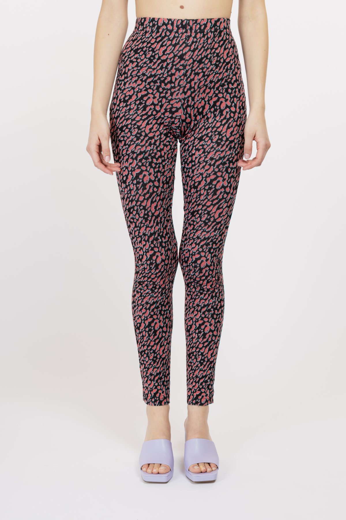 Image of LEGGINGS MICRO MACU NERO/CORALLO €99 - 70%